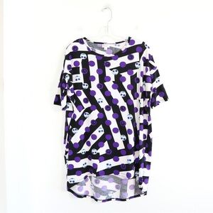 NWT Lularoe Irma Nightmare Before Christmas tunic top Tim Burton Skellington M